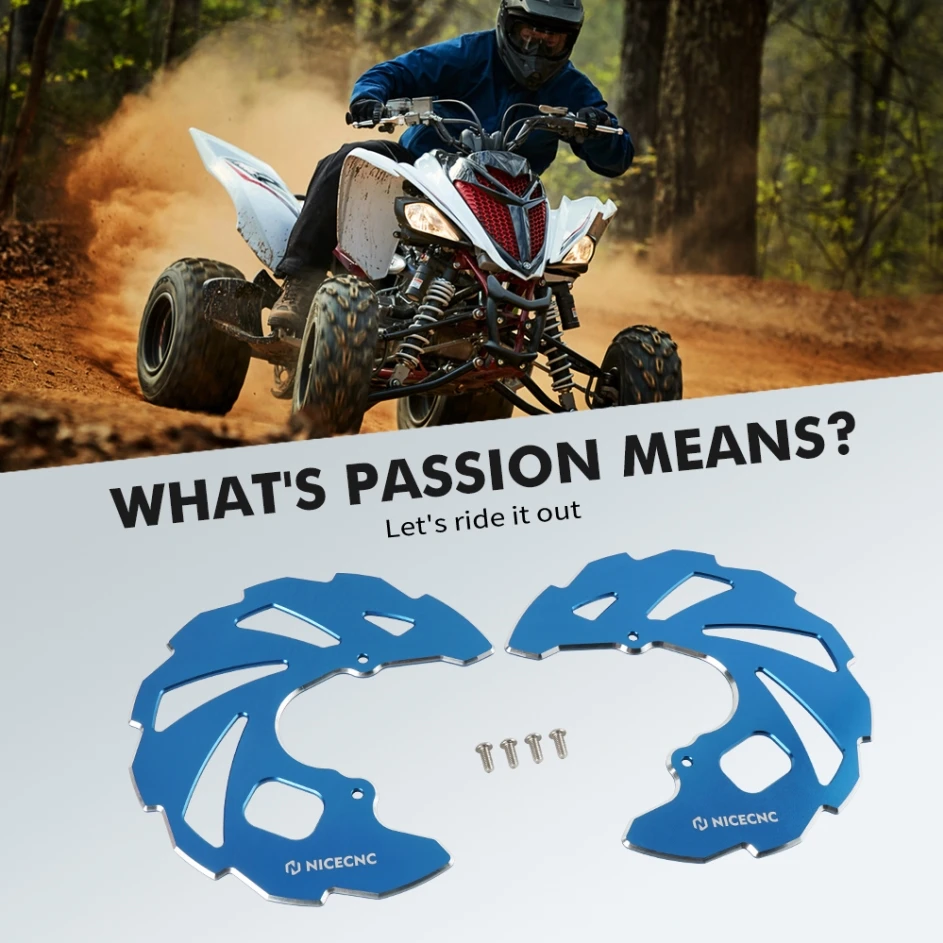 NICECNC Aluminum Front Brake Rotor Disc Cover Guard For Yamaha Raptor 700 700R YFZ450 YFZ450R YFZ450X YFZ450V 5TG-2514A-00-00
