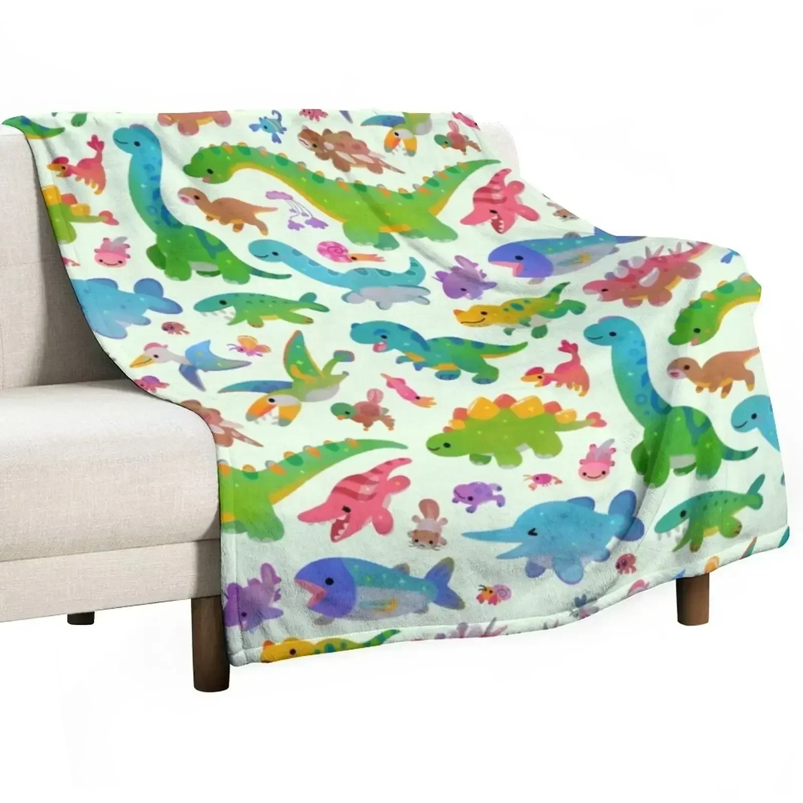 Jurassic baby Throw Blanket for winter Kid'S Soft Plaid Sofa Throw Plaid Thins Blankets