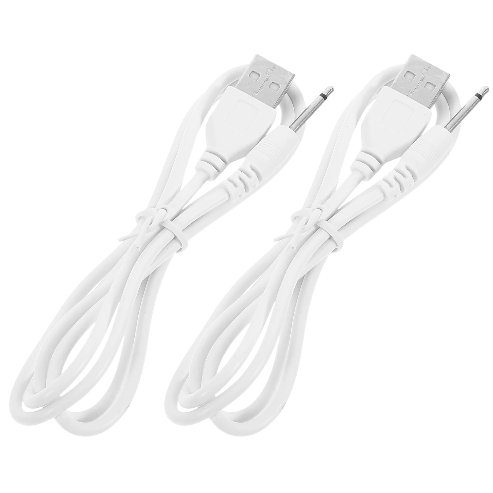 Cable USB DC 2,5 de 2 piezas para vibradores recargables, accesorios para masajeadores, fuente de alimentación USB Universal