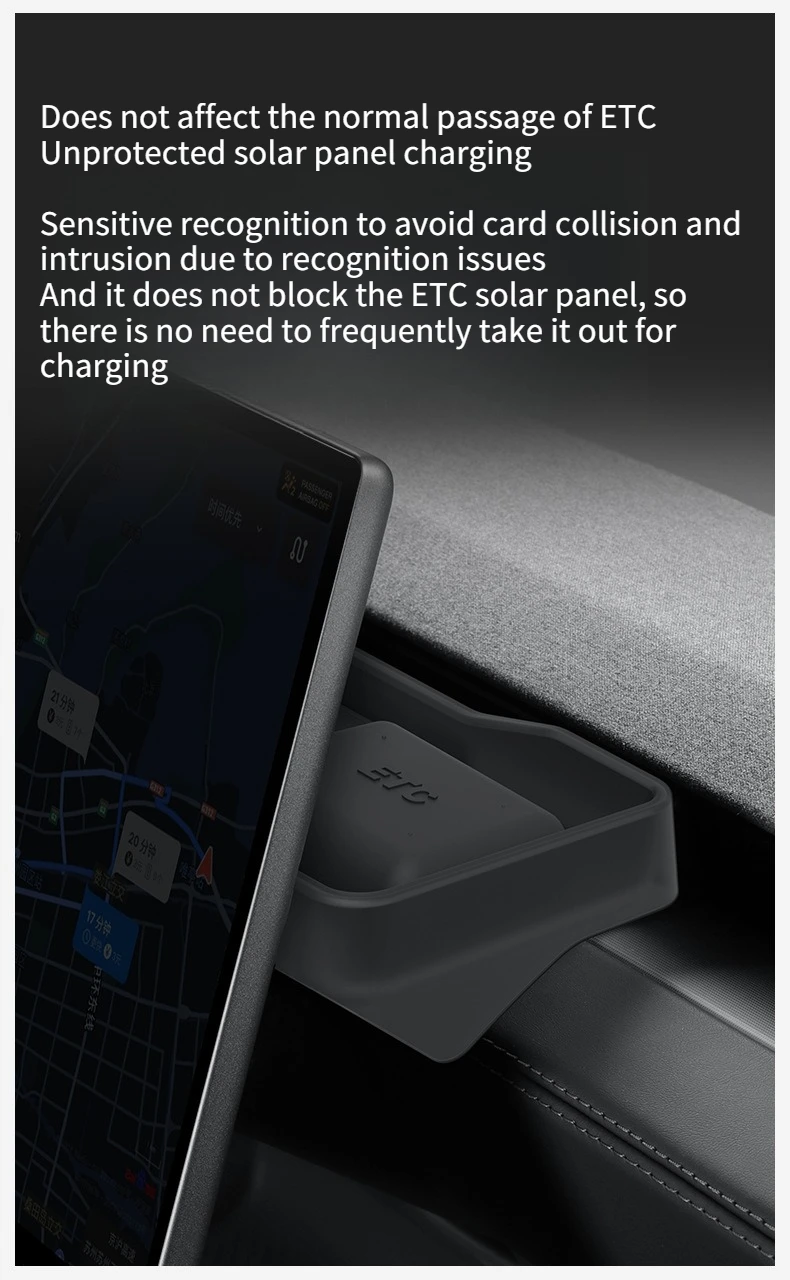 Für Tesla Model YL/Y Juniper 2026 Model 3 Highland 2024 Armaturenbrett-Aufbewahrungsfach Silikon-Mittelkonsolen-Bildschirm Rückseitiger Telefon-ETC-Kasten – Detail 7
