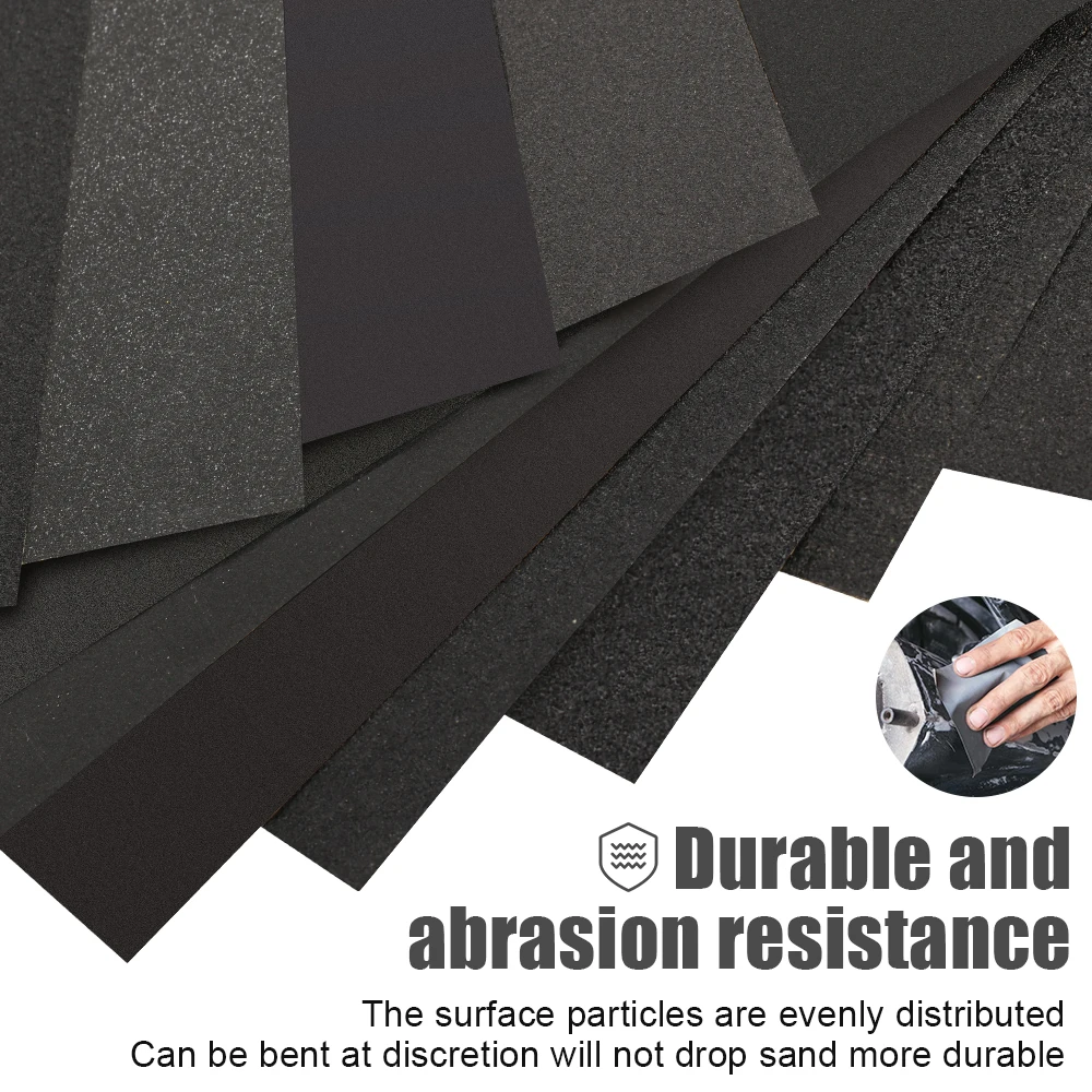 XCAN 1pc 230x280mm Sandpaper 60-5000 Grit Wet/Dry Sanding Paper Abrasive Sheet for Wood Metal Plastic Polishing