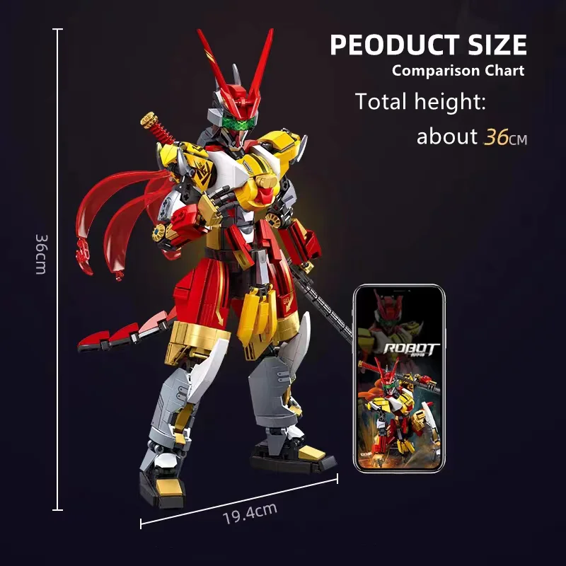 Sluban Building Block Toys Robot B1180 Cyber Wukong 755PCS Bricks Original Mechanical Armor Compatbile With Leading Brands