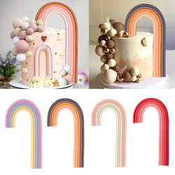 Rainbow Cake Topper Decoration for Baby Girl Birthday Party Cake Diy Boho Baby Shower Wedding Rainbows Cake Decorations Supplies