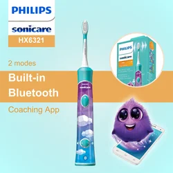 Philips Sonicare For Kids Electric Toothbrush HX6321, Built-in Bluetooth, Coaching App, 2 Modes