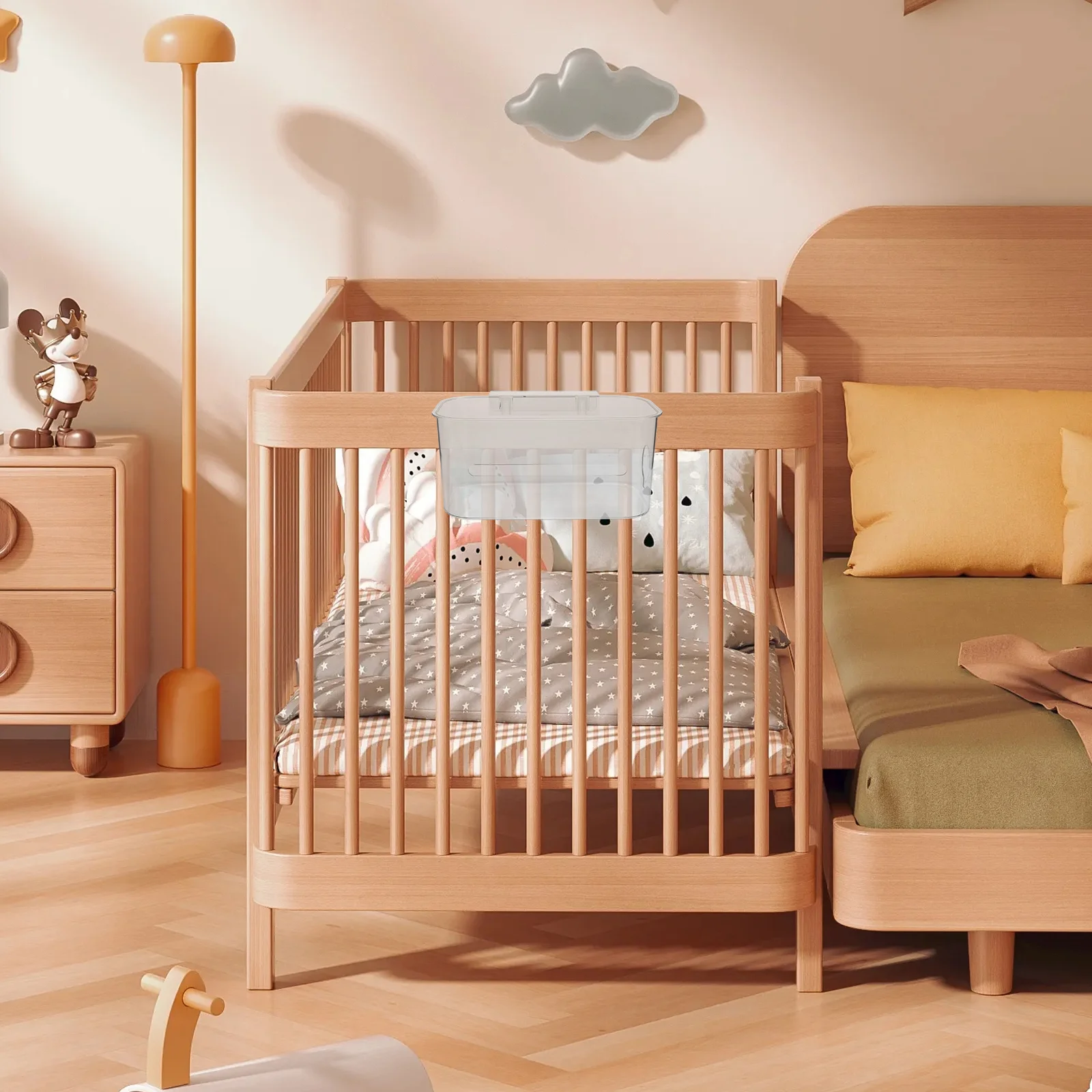 عنبر السرير سلة معلقة سرير التخزين الحضانة حامل حفاضات جيب الرف ديكور المنزل أشتات أساسيات