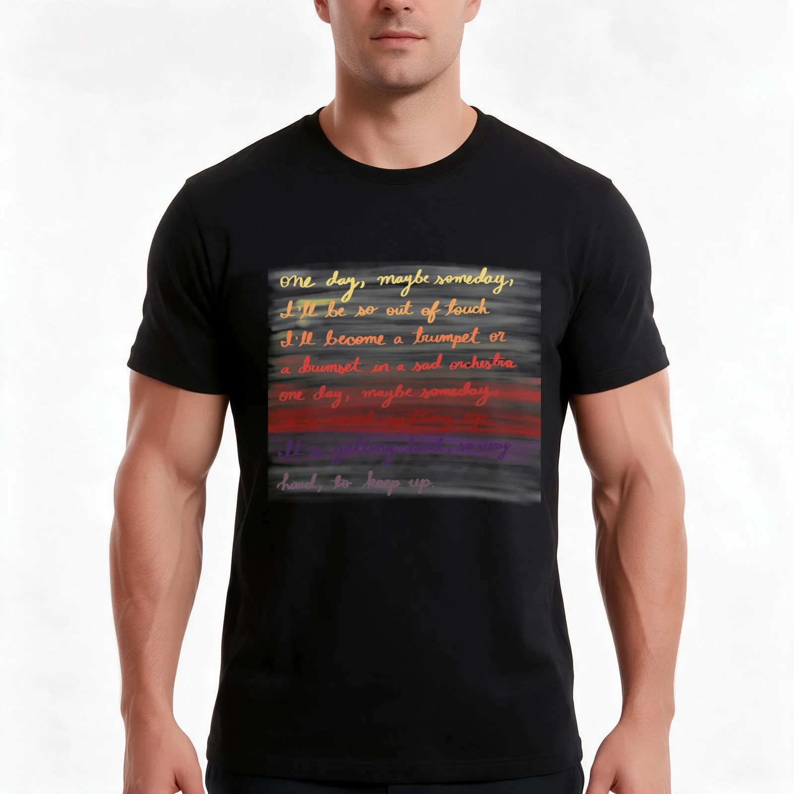 AJR OK Overture Lyrics T-Shirt, Summer Casual Cotton Tee, Oversized Streetwear Tops, Vintage Graphic Print, Unisex Men Women