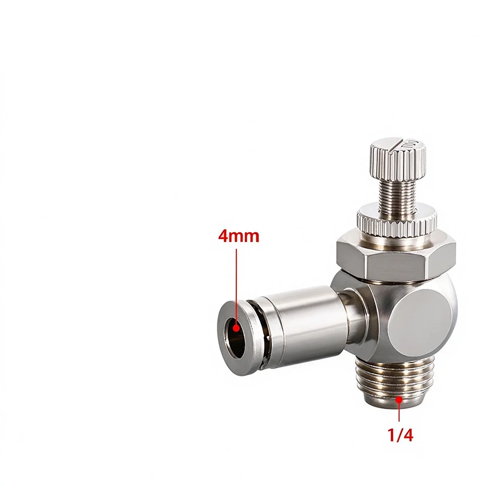 Nickel Plated Copper Flow Control Valve SL Series with Built In Stainless Steel Clamp and Nitrile Rubber Sealing Ring