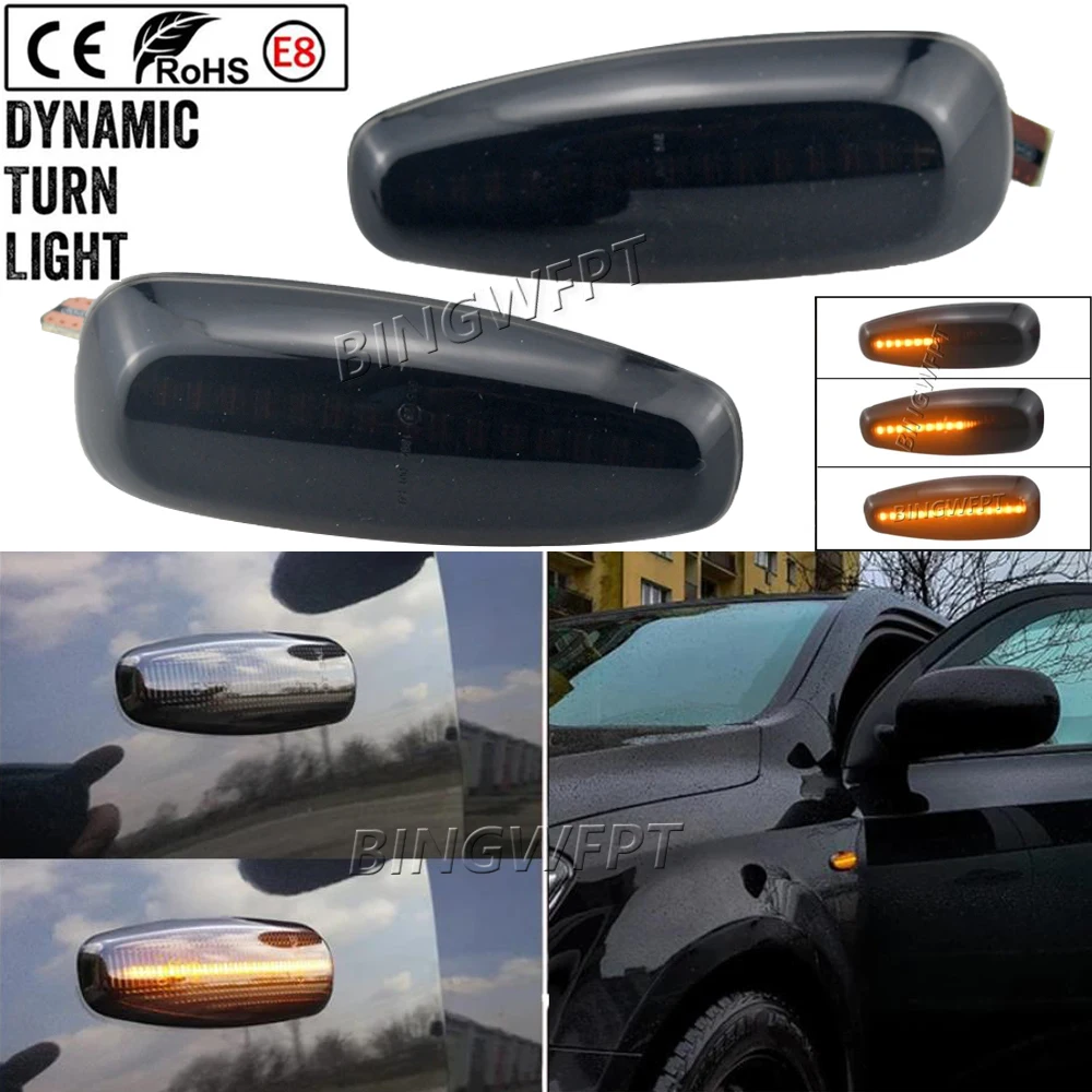 Dynamic Side Marker Lamp Turn Signal Indicator Repeater Lights For Kia Pro Ceed Estate Rio III Hyundai Elantra I30 Azera Avante