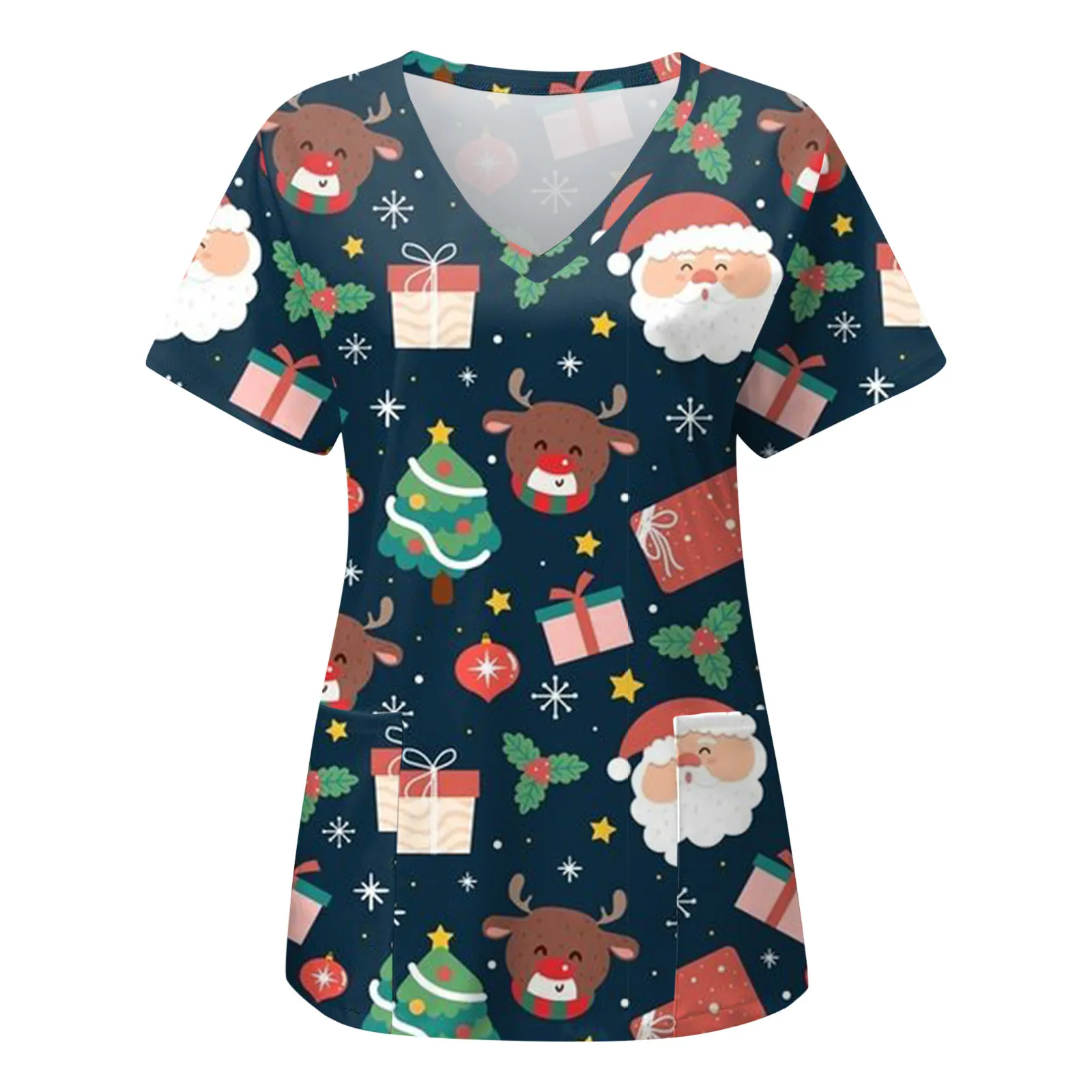 Uniforme d'infirmière de Noël pour femmes, générateurs graphiques, haut médical, uniforme d'infirmière