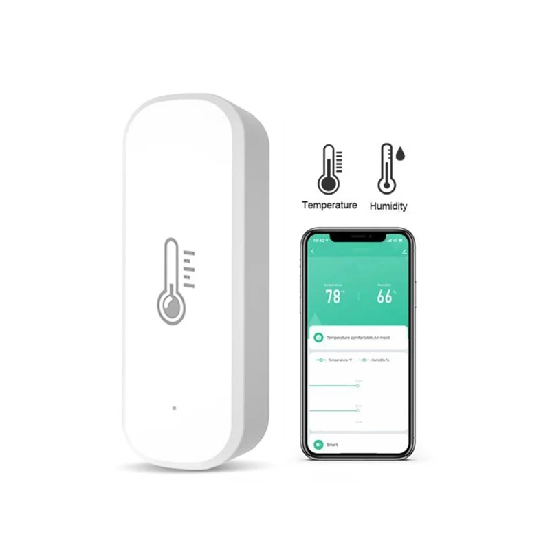 Multi-Functional Graffiti Smart Zigbee Temperature Humidity Sensor Portable House Smart Linkage Sensor Durable Easy To Use