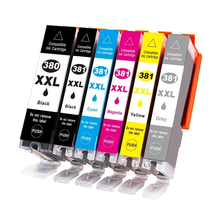 Compatible Ink Cartridge Replacement for CANON BCI-380XL BCI-381 TS8230 TS6230 TR9530