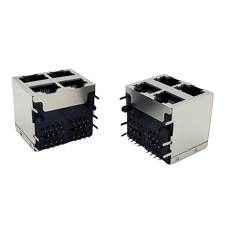 

5PCSRJ45-2X2 network socket with shielding shell 2*4 full package 2*2 2*4 female connector network port