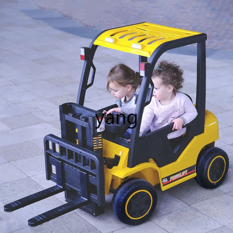 L'm'm Oversized Children's Electric Forklift Seated Toy Car Engineering Car Charging Remote Control Car