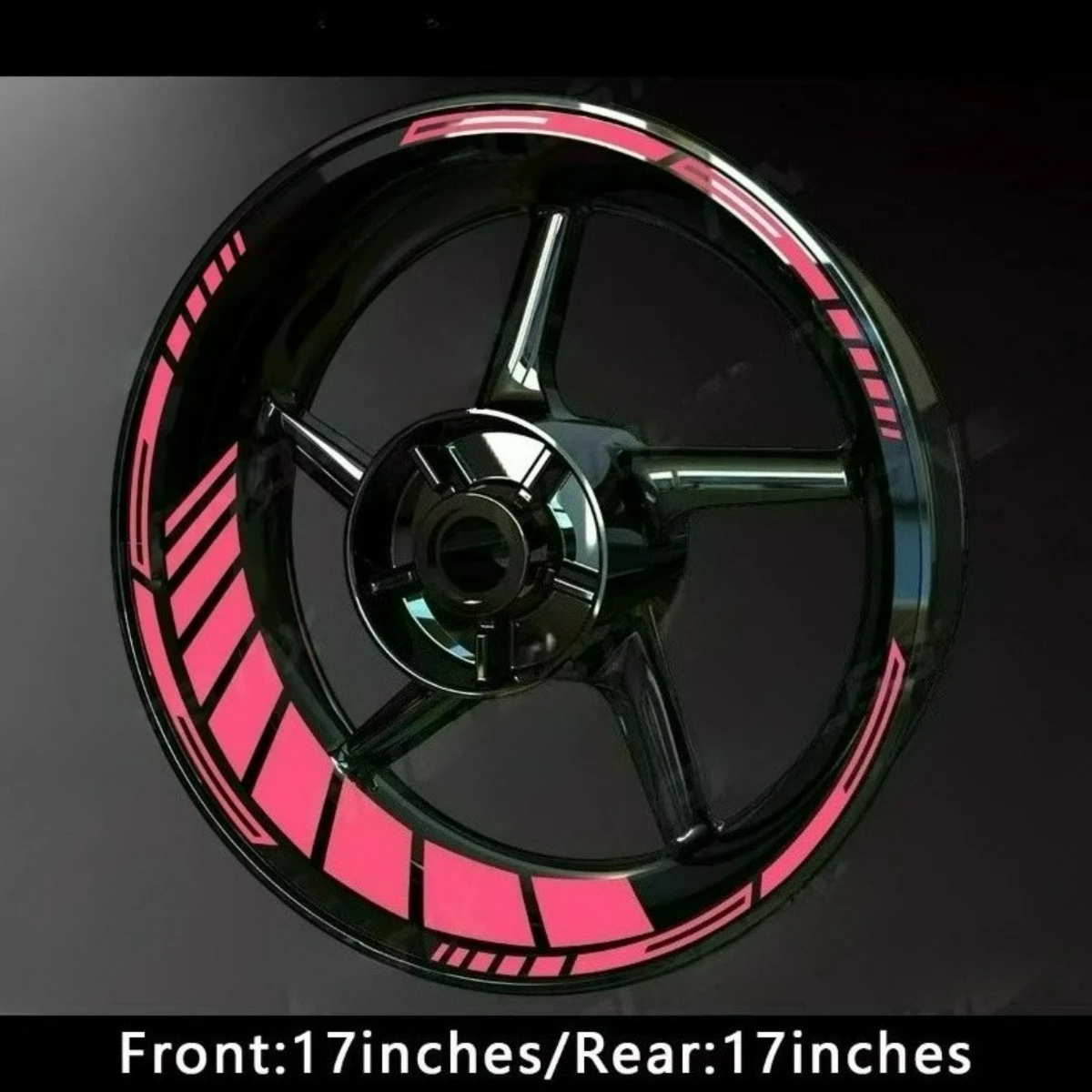 1 مجموعة ل 17in محور دراجة نارية ملصقات الرياضة عجلة ريم مقاوم للماء شارات الفينيل القابلة للإزالة دراجة نارية محور الديكور محور الملحقات #4