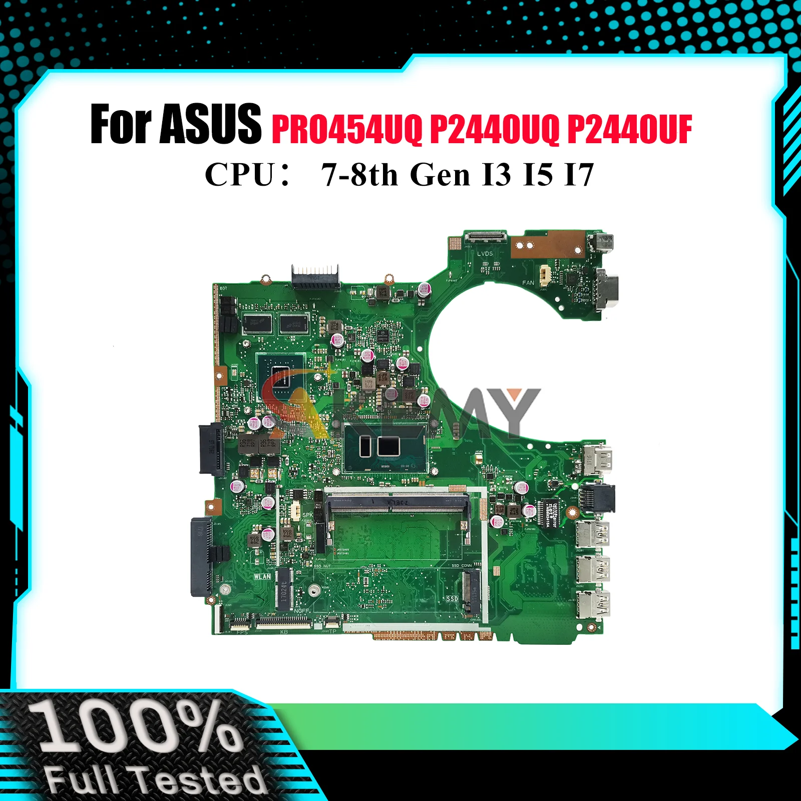 

P2440UQ Материнская плата для ноутбука ASUS ProArt PRO454UQ P2440UQ P2440UF P2440U Материнская плата для ноутбука с процессором I3 I5 I7 в порядке быстрая доставка