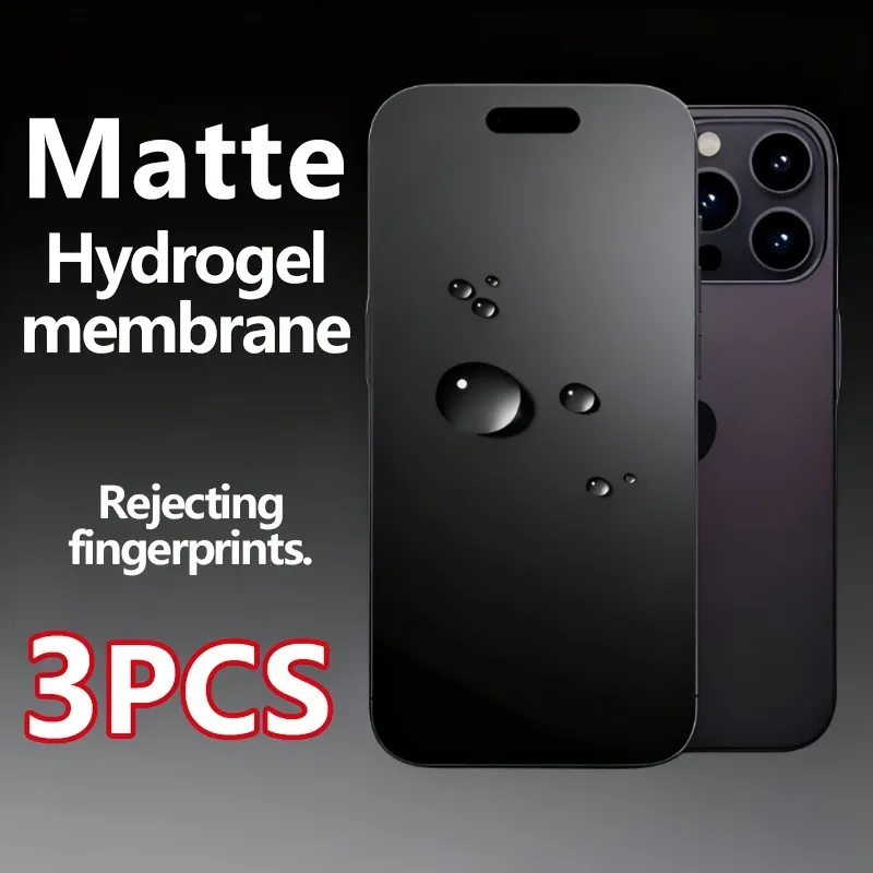 

3 шт. матовая гидрогелевая пленка для iPhone 17 16 Pro Max 15 14 Plus 16e Air Screen Protector для IPhone 13 12 11 Pro Mini XR XS Max Film