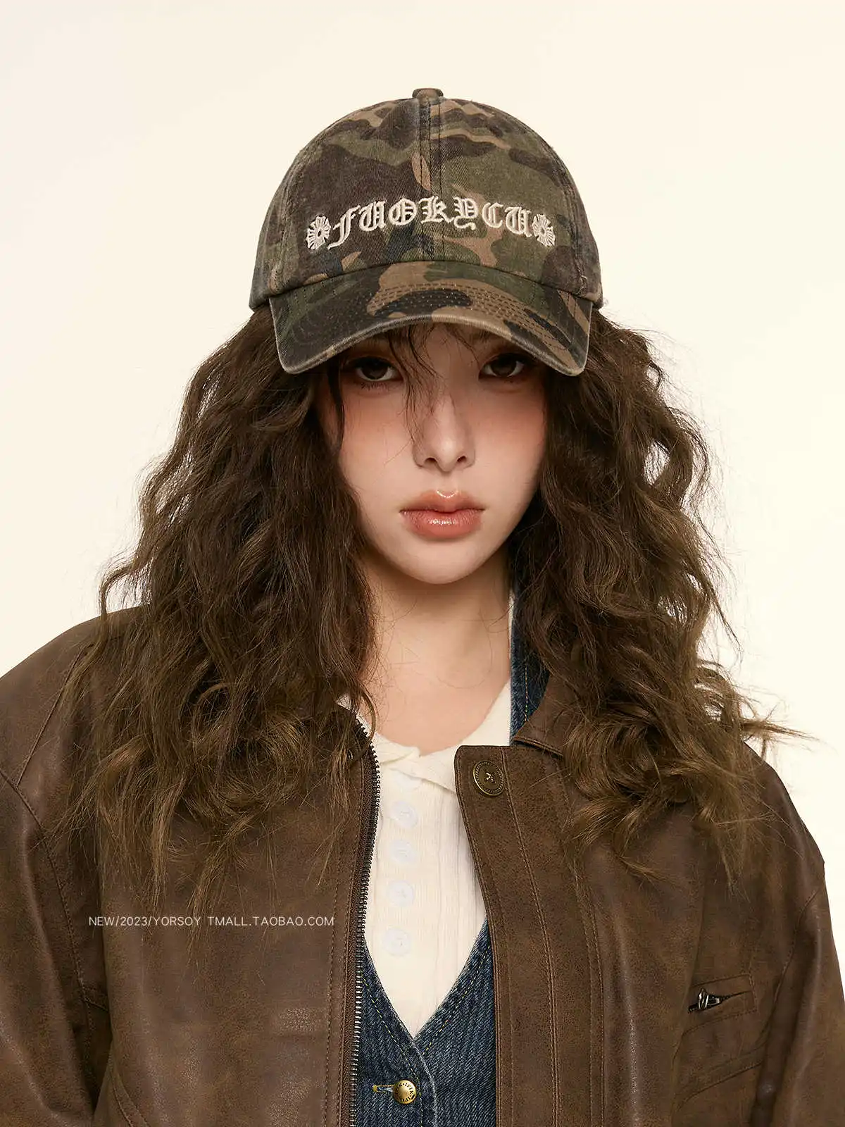 Vintage Outdoor Camouflage Hat, Curved Brim Deep Top Duck Tongue Cap Children Casual Street Baseball Cap Man