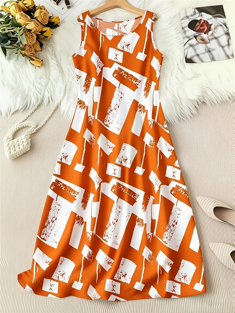 Trendy 3D Women's New Arrival Dresses Summer Street Style Printed Loose-Fit Casual Dresses Outdoor Travel and Party Dresses