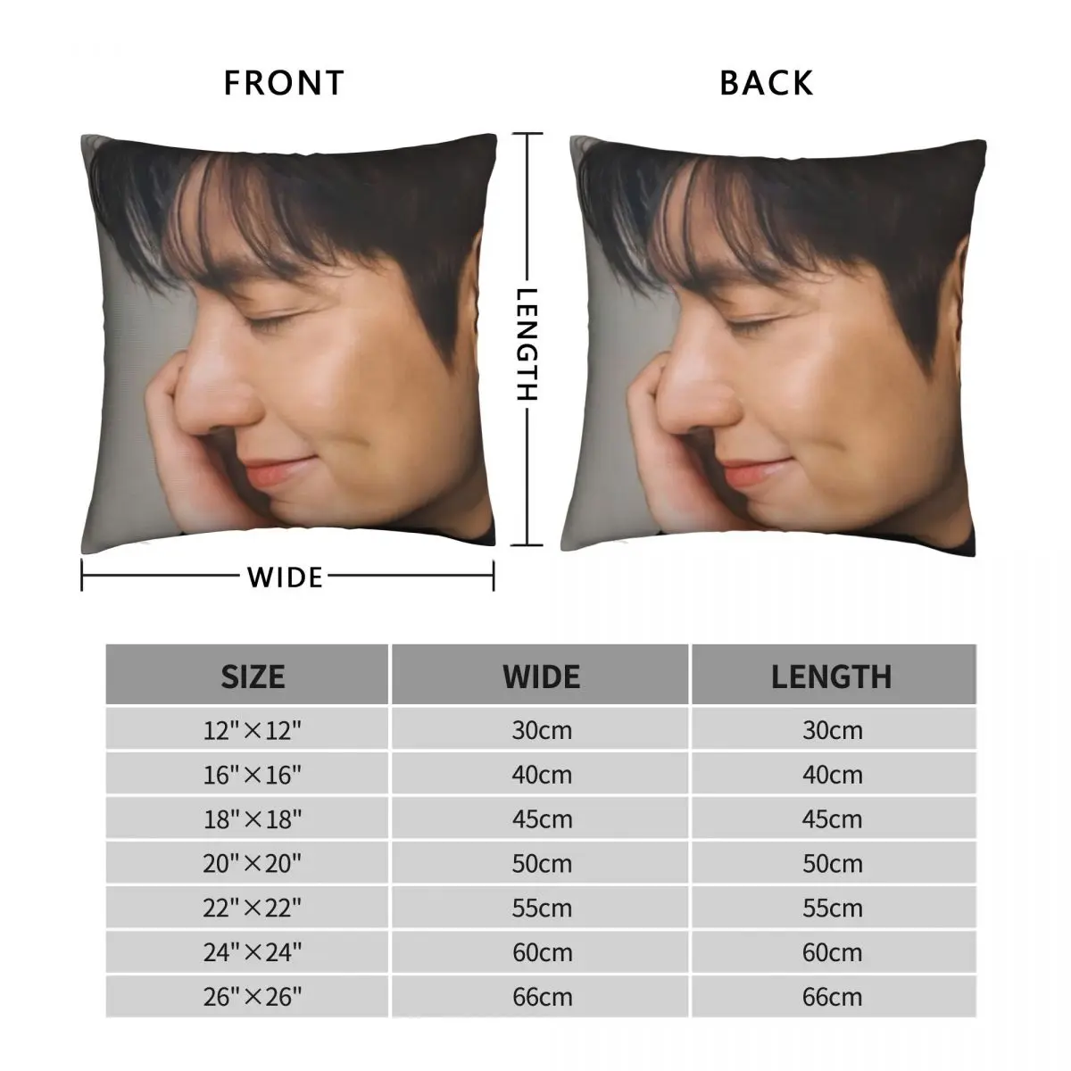 Lee Min Ho Square Pillowcase Polyester Linen Velvet Pattern Zip Decor Throw Pillow Case Sofa Seater Cushion Case Wholesale 18