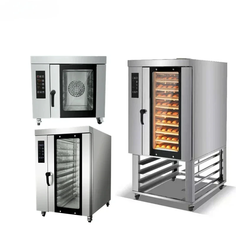 Commercial Industrial Kitchen Bread 10 5 8 Tray Gas Oven Convention Steamer Automatic Electric Gas Convection Oven