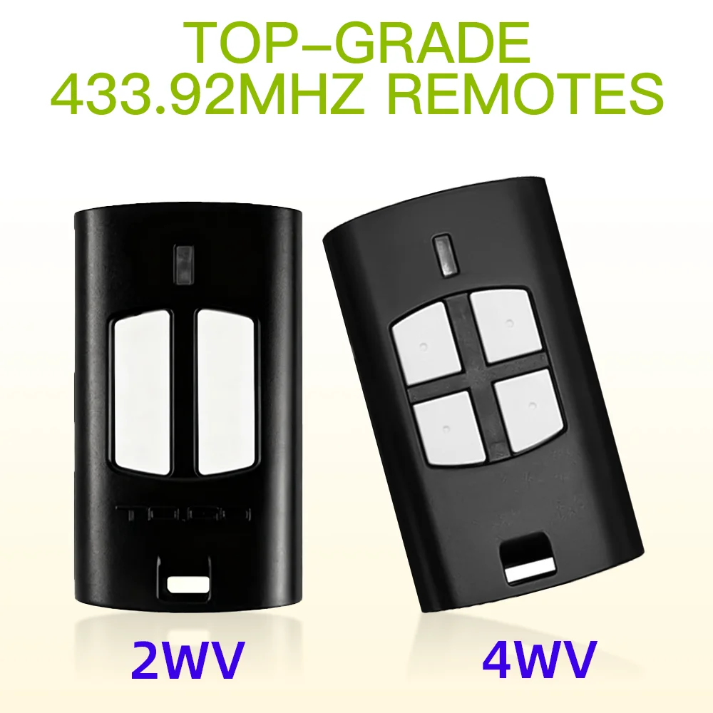Garage Door Remote Control for TO GO WV 2WV 2WP 433.92MHz Door Remote Control Wireless Remotes 433.92MHz Gate Door Opener