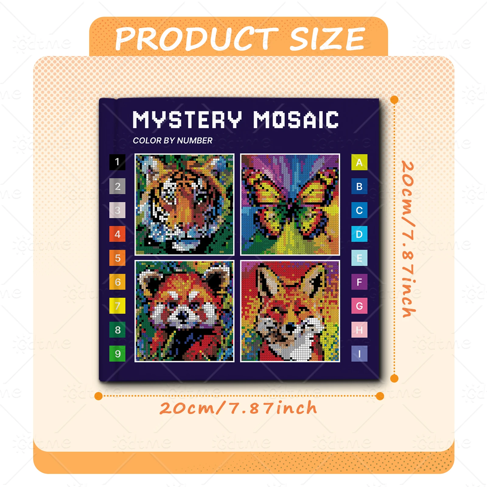 Lustiges Mystery Mosaike Pixel Tier Malbuch Entspannung Handgezeichnetes Buch Bunte Graffiti DIY Num Malerei Zeichenbücher – Detail 4
