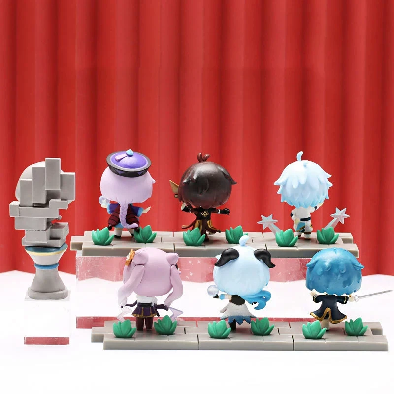 手作りのかわいいちびファイターフィギュアブラインドボックスセットランダムポーズミニグッズおもちゃアニメゲームキャラクターサプライズパック