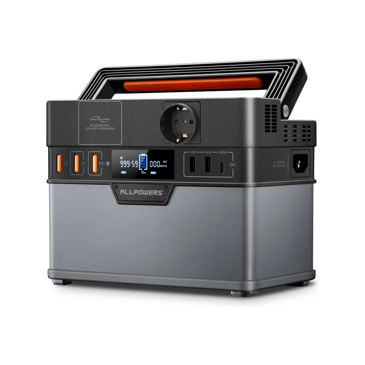 

ALLPOWERS Battery Backup 300W / 200W Portable Power Station 110V / 230V Camping Generator with US / EU / UK / AU Socket