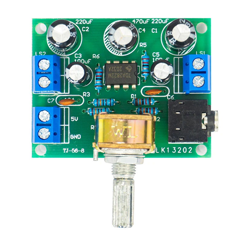 TDA2822 Dual Channel Amplifier Board Kit Practical Training Electronic Production Soldering Circuit Board Spare Parts