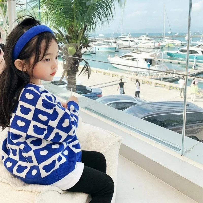 Autumn Winter Girls Boys Fleece Knitting Sweaters Baby Kids Children Cardigan