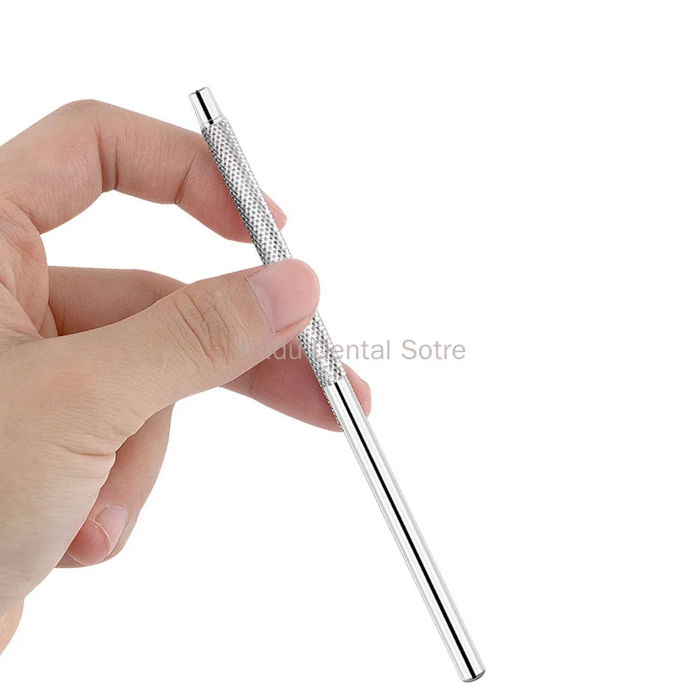 10/30PCS Stainless Steel Dental Mouth Mirror Handle Reflector Odontoscope Handle Checking Oral Mirror Handle Dental Tools