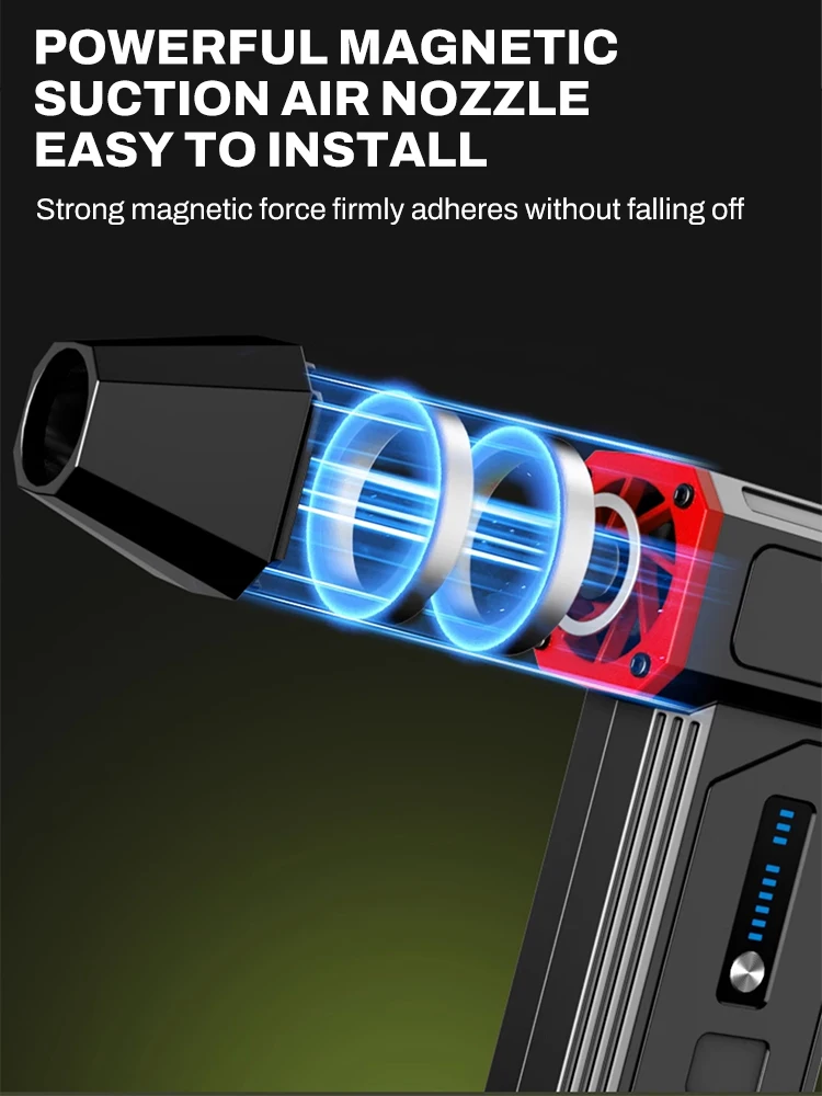 900000 RPM Gewelddadige Stofventilator Perslucht Stofdoek 350g Winddruk High Power Turbo Fan 6-Speed Verstelbare Turbo Jet Blower