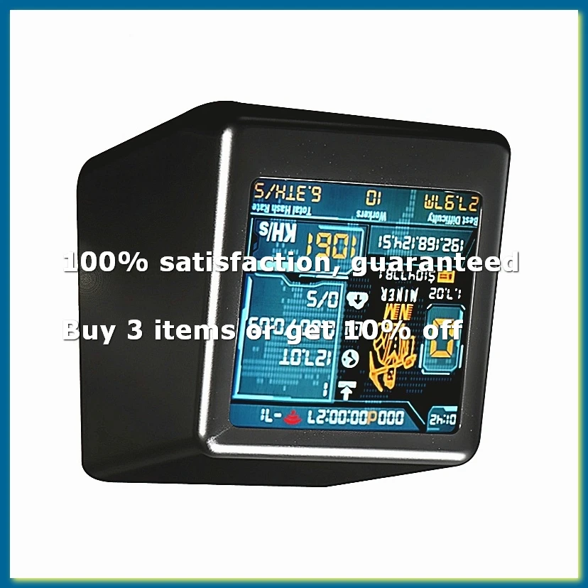NM TV NMMiner Smart TV 1060KH/S Hashrate Nerdminer V2 ESP32 BTC SOLO Lottery Miner & Smart Gift Home Desktop Clock Black