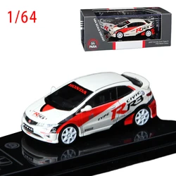 Diecast 1/64 Size Honda Civic Model Car Civic FN2 Type R 2007 Alloy Car Model Collection Display Hobby Original Box