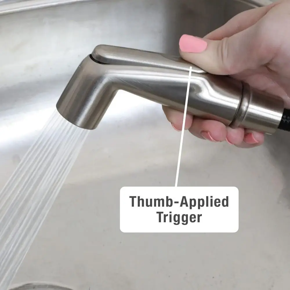 

Brushed Nickel Faucet Extender Universal Durable Faucet Side Sprayer Heads Chrome Sink Faucet Replacement Kitchen Supplies