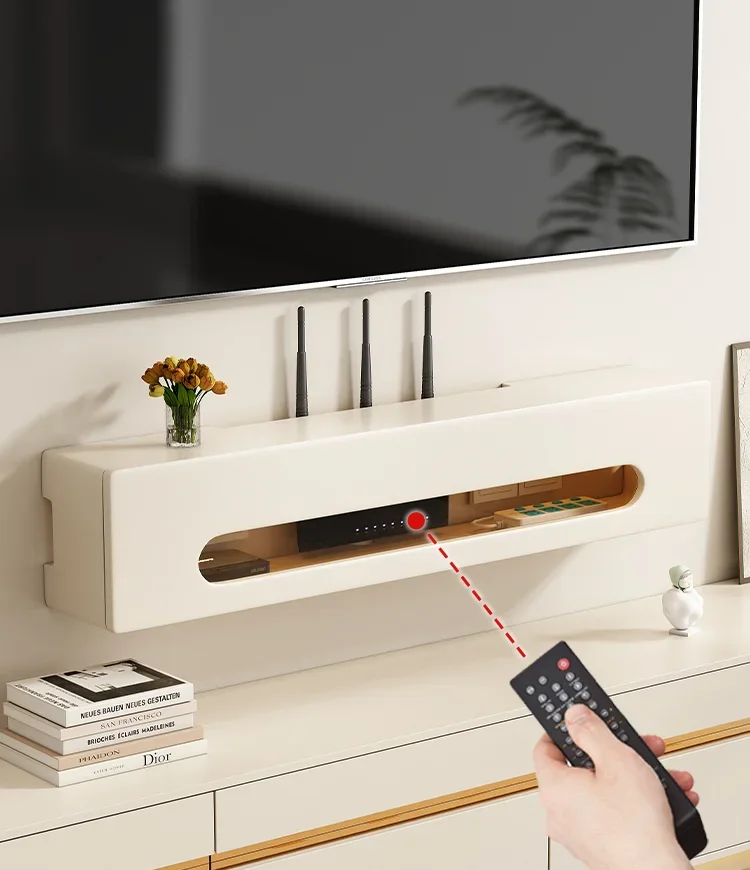 

Wall-Mounted Router TV Wireless WiFi Optical Modem Storage Rack