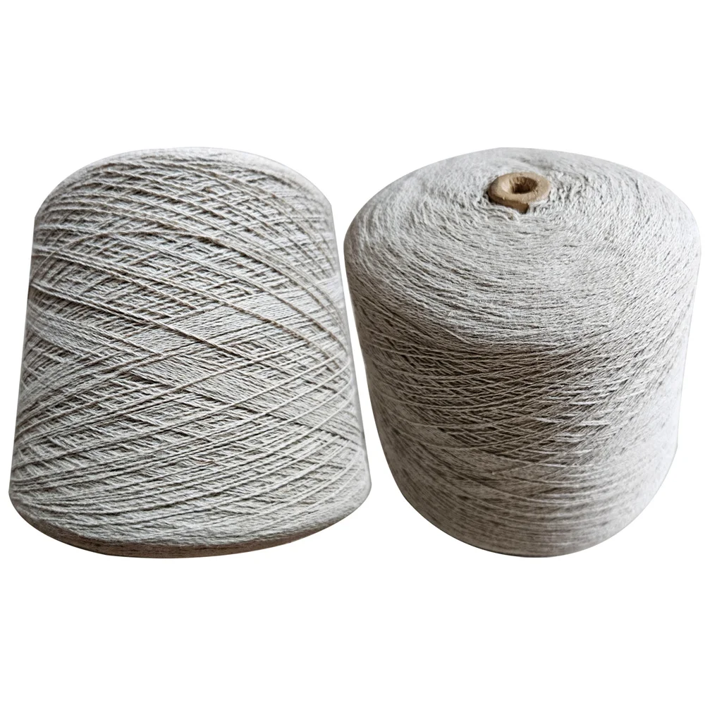 

100% Natural linen cotton 2 plys yarn Diameter about 0.6mm weight about 1 kilogram/cone knitting yarn