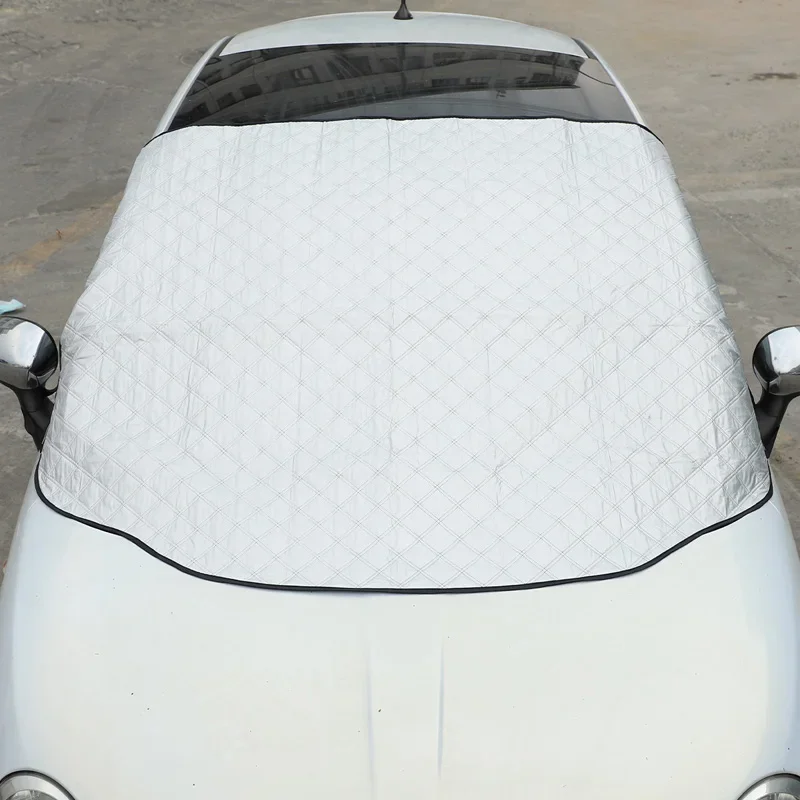 ل 2010-2022 فيات 500 أبارث الألومنيوم احباط الزجاج الأمامي للسيارة الشمس قناع الأشعة فوق البنفسجية حماية الثلوج درع اكسسوارات السيارات الخارجية