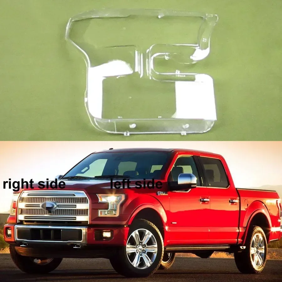 For Ford Raptor F-150 2015 2016 2017 2018 Headlamp Cover Transparent Mask Headlight Shell Lens Plexiglass Auto Replacement Parts