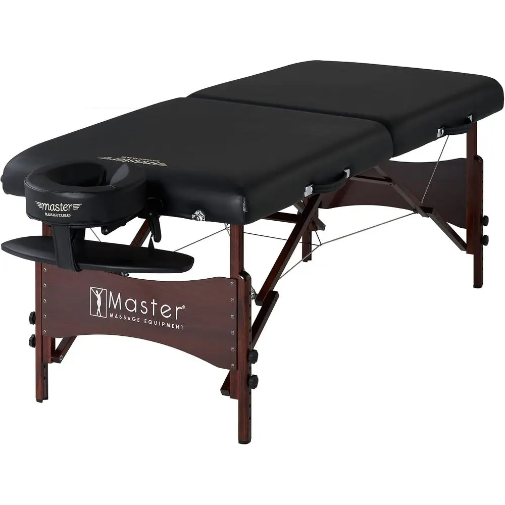 Portable Massage Table with 2.5 Cushion, Round Bolster, Disposable Cover, 30 Beauty Tattoo Lash Bed