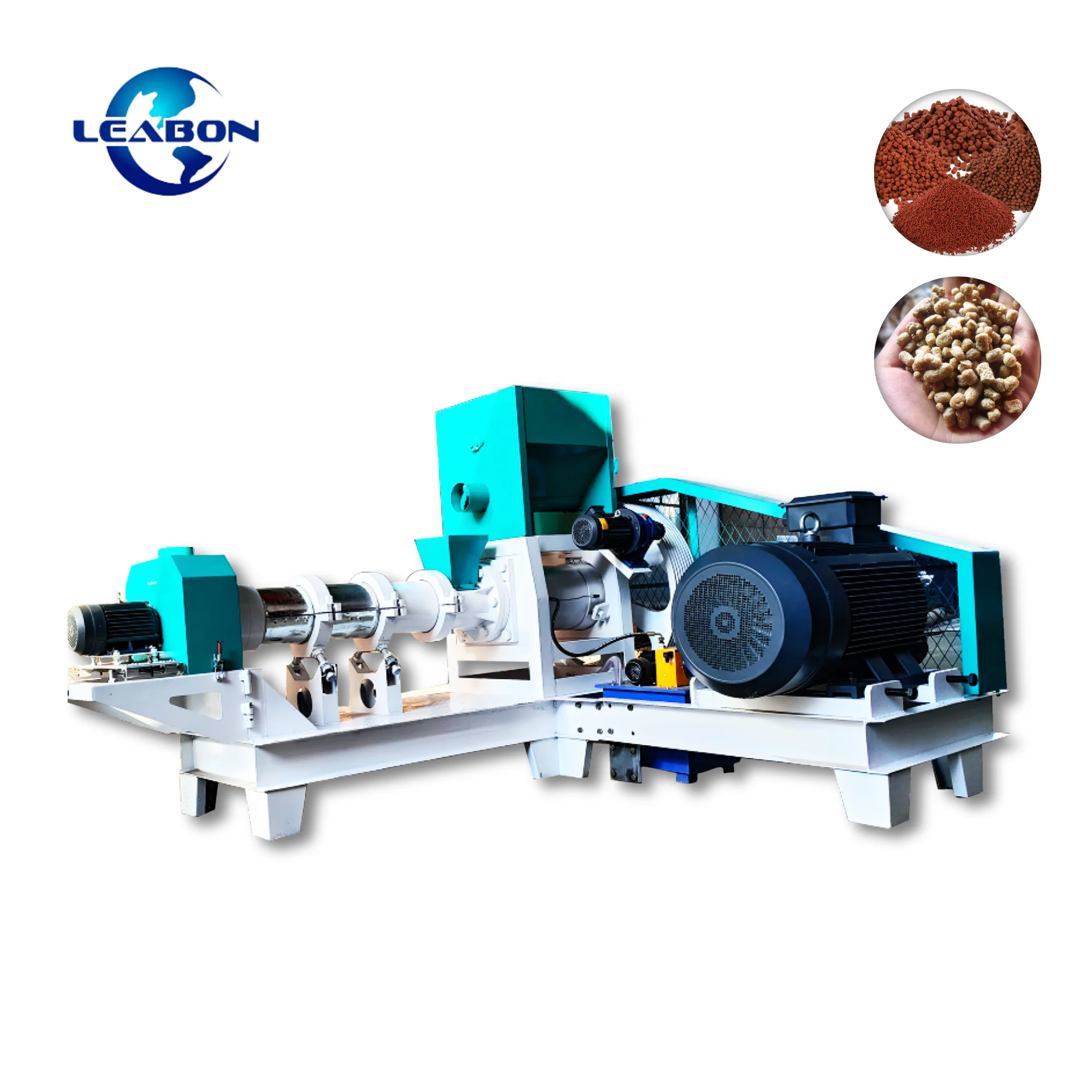 200-250KG/H Floating Fish Feed Pellet Machinery Single Screw Extruder Pet Food Making Machine for Dog