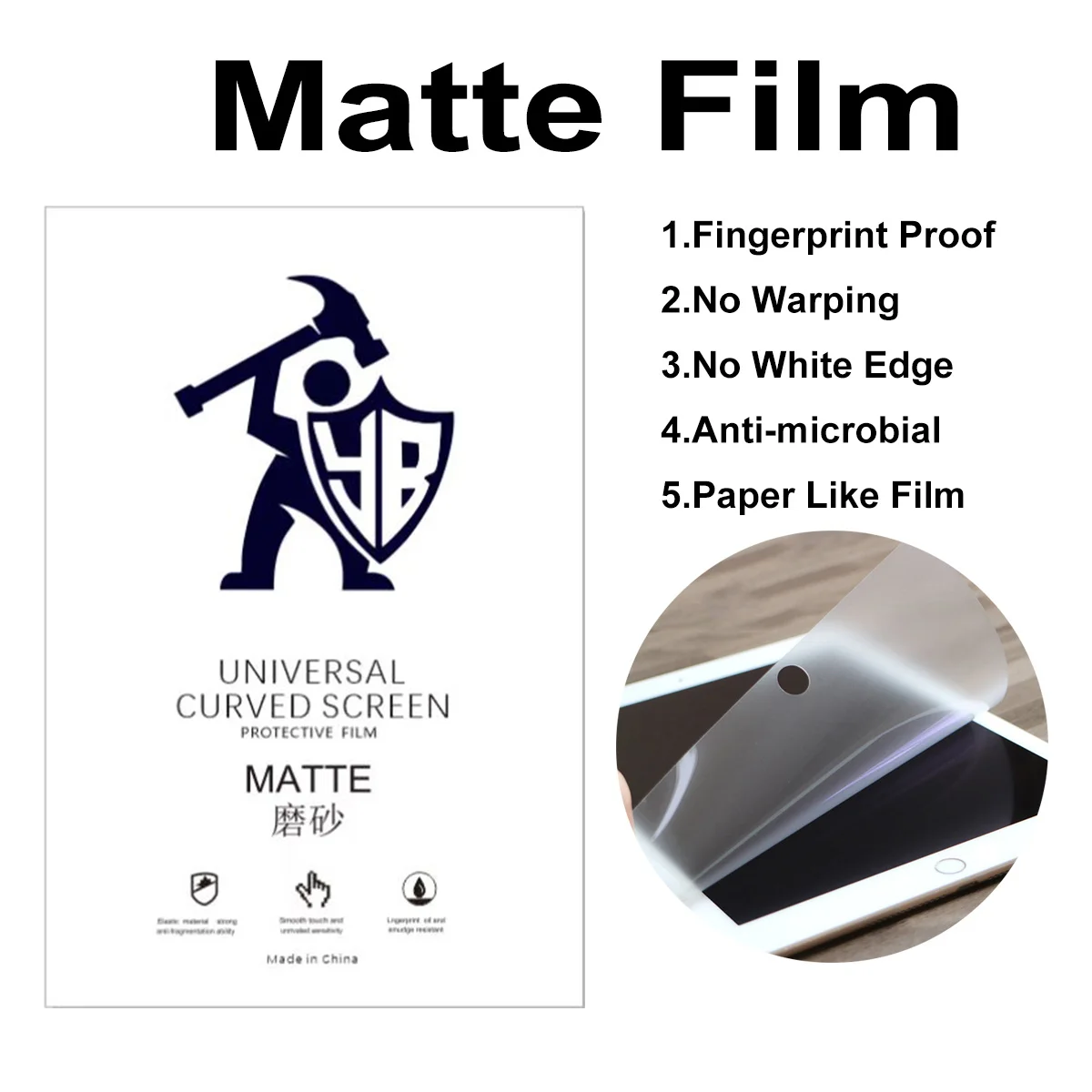 Película de hidrogel HD para OnePlus Pad 2, Protector de pantalla mate antihuellas, cubierta completa, película protectora suave, 2 uds.