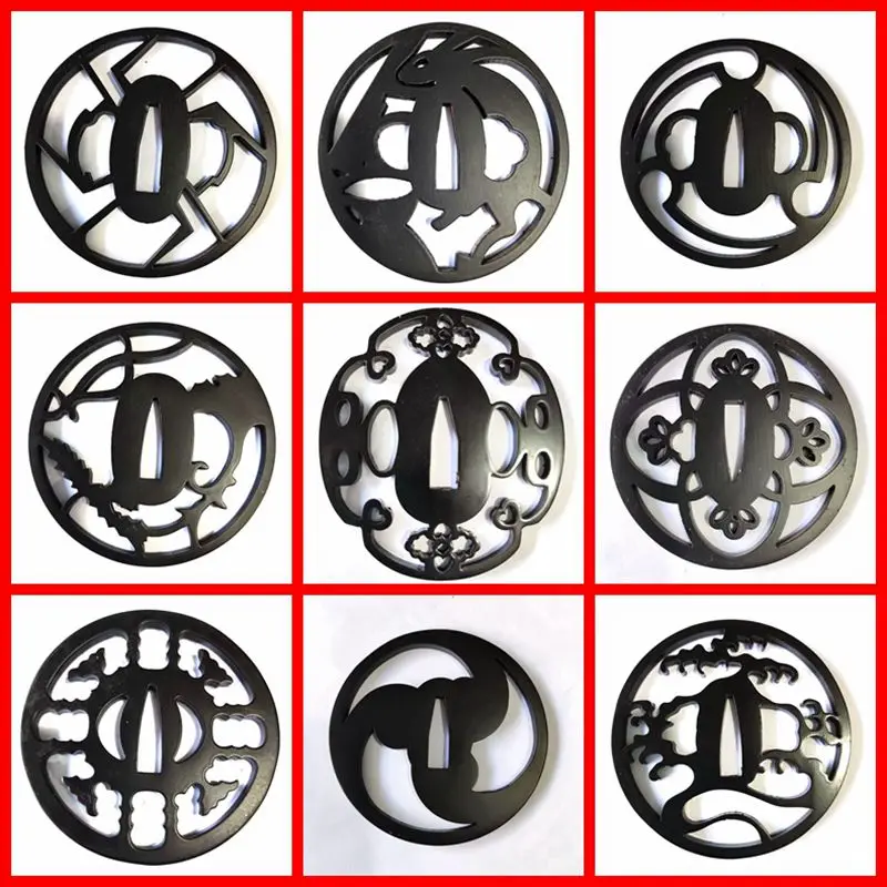 Acessórios de alta qualidade ferro tsuba para espada japonesa samurai katana wakizashi tachi broadsword nodachi shinai tsurugi lâmina i01