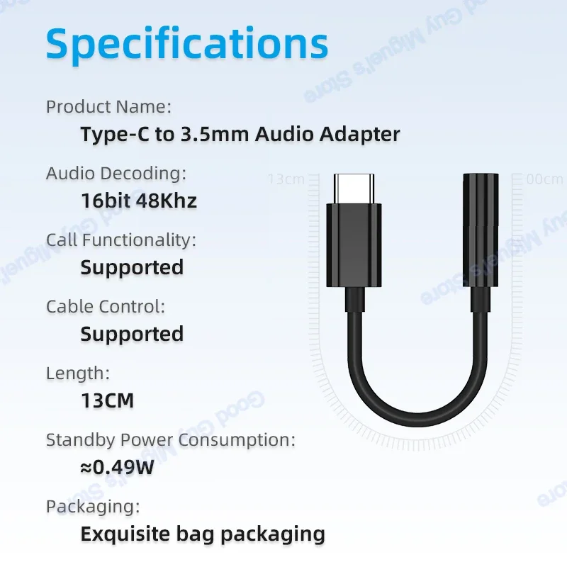 LOCONAQ Dac 휴대용 USB C 타입 디지털 아날로그 변환기 오디오 어댑터, 픽셀 삼성 S23 용 지지대 마이크, 48 kHz, 3.5mm