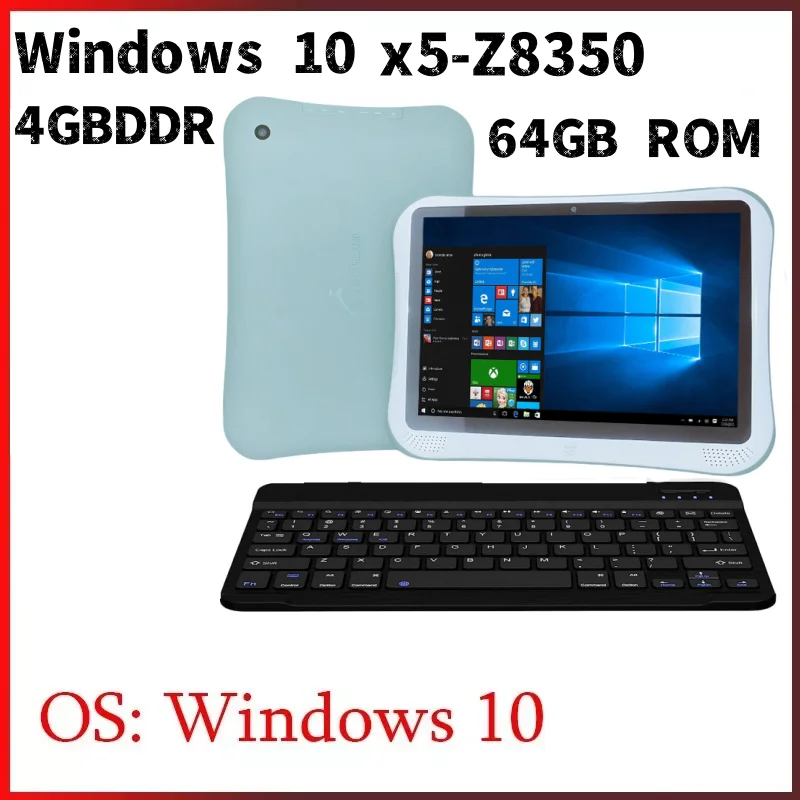 كمبيوتر لوحي 10.1 بوصة 4 جرام 64 جيجابايت ROM Q1 Windows 10 X5-Z8350 CPU 64 بت 1280 × 800 IPS شاشة HDMI-متوافق مع USB 3.0 8000 مللي أمبير في الساعة