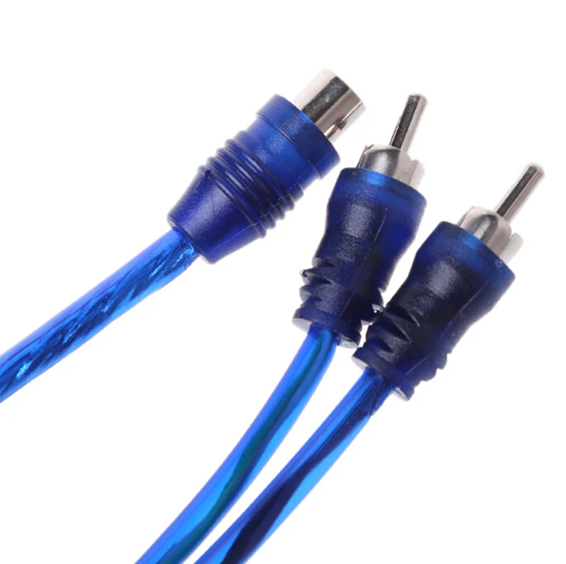 1Pc RCA Female To 1 RCA Male Splitter Car Audio Adapter Cable Wire Connector Car Audio System Subwoofer Portable Speaker