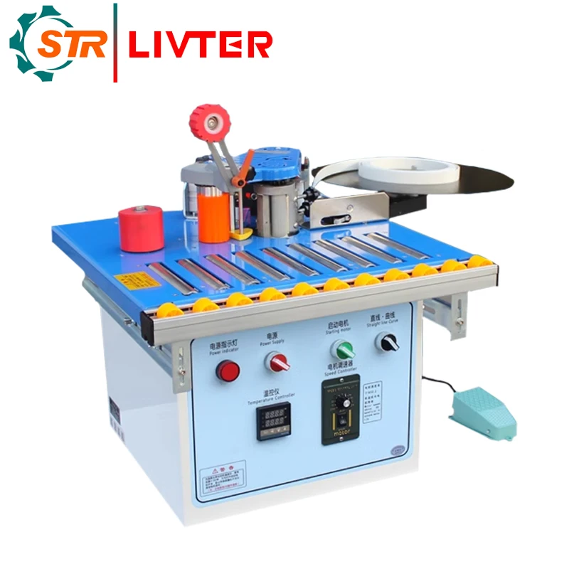 

Roller edge banding machine, ball woodworking small machine, straight and straight edge banding and trimming all-in-one machine