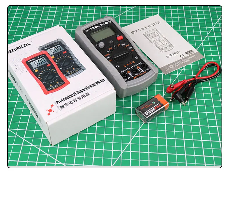 SK-6013 Digitales Kapazitätsmessgerät, professionelles Kapazitätsmessgerät, 20.000 uf, Kondensatortester, 1999, Zählungen, Elektriker-Multimeter – Detail 8