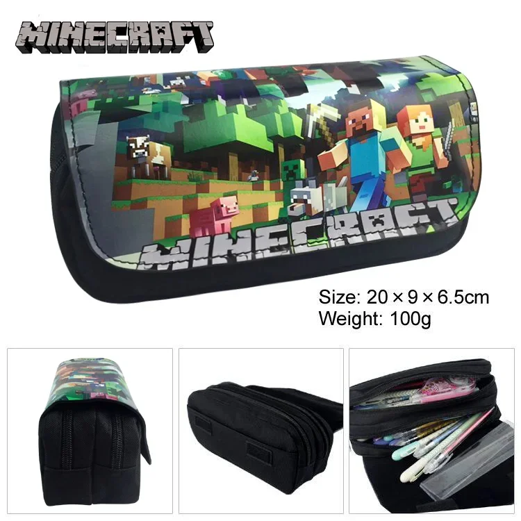 Miner Crafting Pixel caja de lápices multifuncional de gran capacidad para niños, suministros escolares, regalo de cumpleaños y Navidad, alta calidad