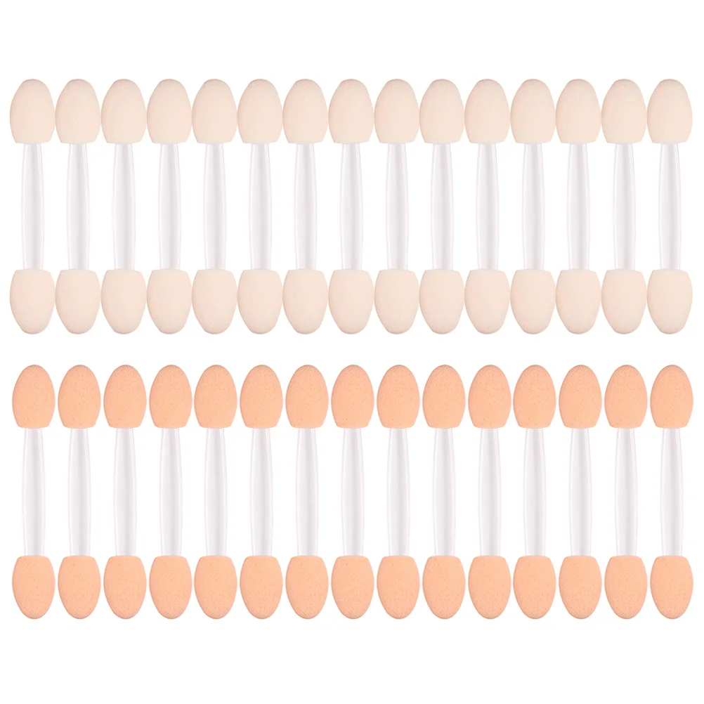 

30pcs Double-ended Sponge Eyeshadow Brush Tipped Eye shadow Applicators for Women (White) brush eyeshadow